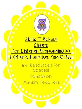 Mixed VB Box - Skill Tracking Sheets - Listener Resp. & LRFFC - Autism / ABA