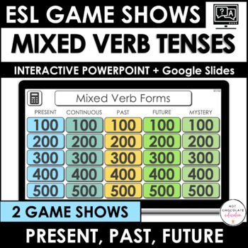 Preview of Mixed Verb Tenses : Present, Continuous, Past & Future | Interactive Game Show