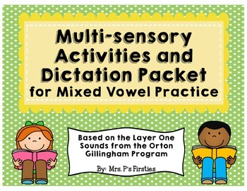 Preview of Mixed Short Vowels Practice & Dictation {based on Orton Gillingham Program}