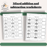 Mixed addition and subtraction worksheets no regrouping,  