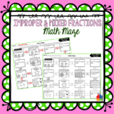 Mixed and Improper Fractions Math Maze