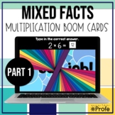 Mixed multiplication facts Boom Cards™ | PART 1 | Digital 