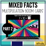 Mixed multiplication facts Boom Cards™ | PART 2 | Digital 
