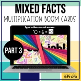 Mixed multiplication facts Boom Cards™ | PART 3 | Digital 
