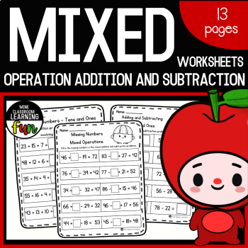 Preview of Mixed operation Addition and Subtraction Worksheets