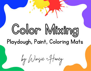 Preview of Mixing Colors Playdough / Paint Mat (PRE-K/K)
