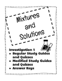 Mixture and Solutions Investigation 1 Study Guides and Quizzes