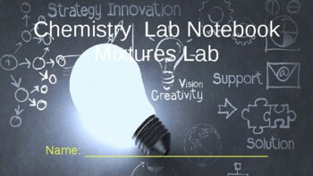 Preview of Mixtures Laboratory: Interactive Science Notebook