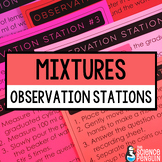Mixtures and Solutions Observation Lab Stations | 5th Grad