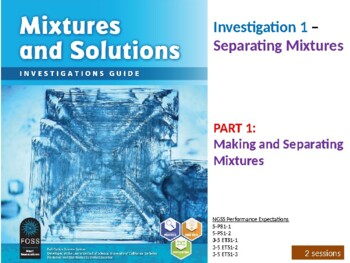 Preview of Mixtures & Solutions  (FOSS Science) - Grade 5 Investigations 1-5 Supplemental