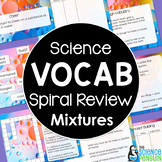 Mixtures and Solutions Spiral Vocabulary Review Activities