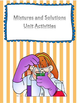 Preview of Mixtures and Solutions Activities