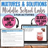 Mixtures and Solutions Activities