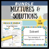 Mixtures and Solutions Activity - Bundle of Sketch Notes, 