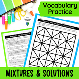Mixtures and Solutions Activity - Color by Number Worksheet