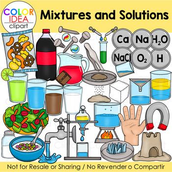 Preview of Mixtures and Solutions Clipart