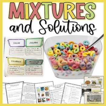 Preview of Mixtures and Solutions Pack: Solubility, Solvent, Solute, Physical Change, etc