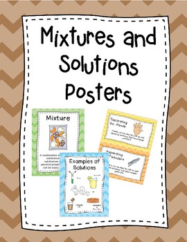 Preview of Mixtures and Solutions Posters