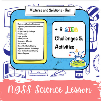 Preview of Matter and Its Interaction NGSS STEM Lesson  & Challenges 5-PS1-4 and 4.5.B
