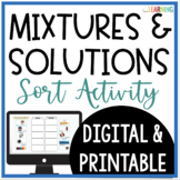 Mixtures and Solutions Sort Activity