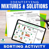 Mixtures and Solutions Sorting Activity | Print & Digital