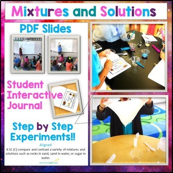 Preview of Mixtures and Solutions Unit Interactive Journal and Experiments