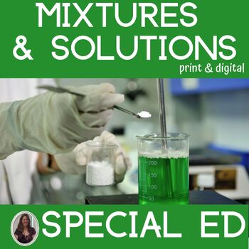 Preview of Mixtures and Solutions for Special Education Chemistry with digital resources