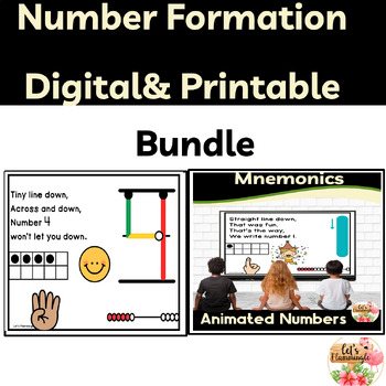 Preview of Mnemonic Number Recognition Poems and Number Formation Rhyme Posters