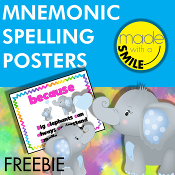 Preview of Mnemonic Spelling Posters Freebie