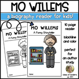 Mo Willems Author Study Biography Reader for Kindergarten 