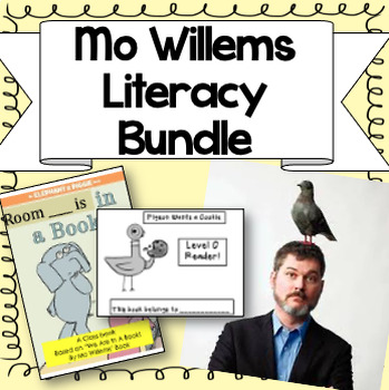 Preview of Mo Willems Author Study Literacy Center Bundle