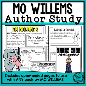 Preview of Mo Willems Author Study Packet