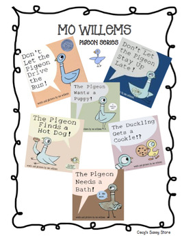 Preview of Mo Willems' Pigeon Author Study Unit and Math/ Literacy Center Bundle