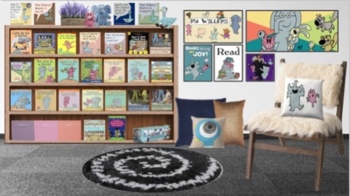 Preview of Mo Willems Virtual Classroom Library for Bitmoji, Google Apps, and Canvas!