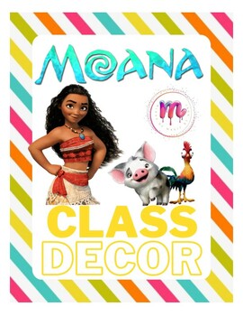 Preview of Moana Classroom Decor Set