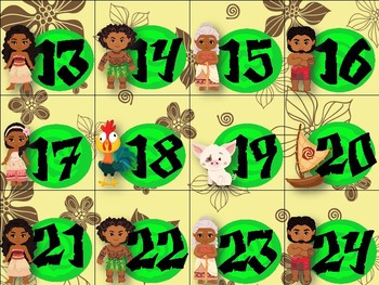 Moana Inspired Calendar by Cartoon Classroom TPT