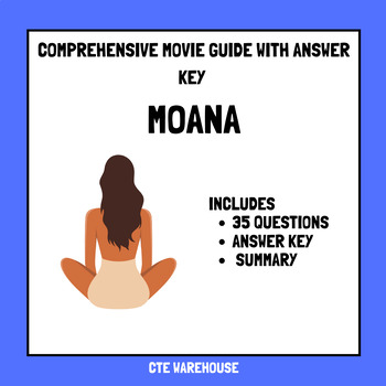 Preview of Moana Movie Guide + Answer Key (35 Questions)
