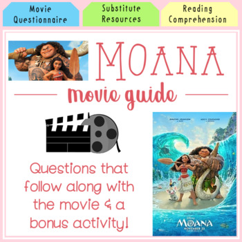 Preview of Moana Movie Guide l Questions l Worksheets