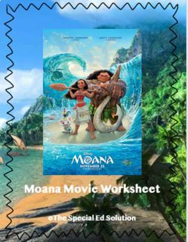 Preview of Moana Movie Worksheet