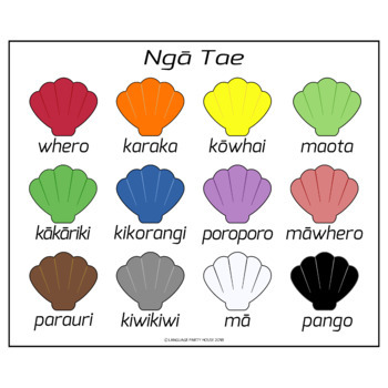 Moari Colors / Colors in Moari Language (High Resolution) | TpT