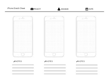 Mobile App Design Sketch Sheets by Classroom Designs by MacTaylor Creative