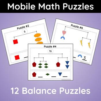 Preview of Mobile Balance Equations: Math Enrichment for Gifted and Talented