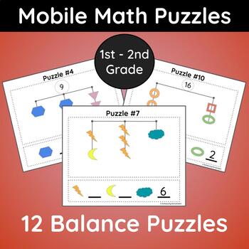 Preview of Mobile Balance Puzzles: Math Enrichment for 1st & 2nd Grade Gifted and Talented