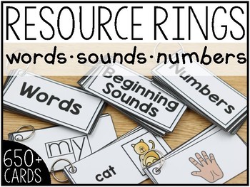 Preview of Mobile Resource Rings (Words, Sounds and Numbers)