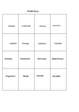 Mobile bingo with adjectives