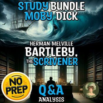 Preview of Moby Dick & Bartleby, the Scrivener Q&A for Herman Melville Sub Plan CCSS