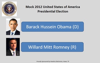 Preview of Mock 2012 Presidential Election Voting Booth