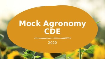 Preview of Mock Agronomy CDE