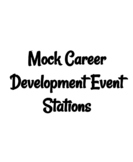 Mock Career Development Event Stations