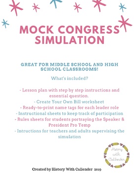 Preview of Mock Congress Simulation Bundle